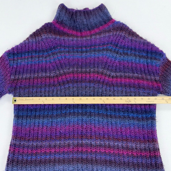 Hatch Maternity Women's Turtleneck Chunky Wool Blend Sweater Size 2 / 8 Purple - Picture 12 of 15
